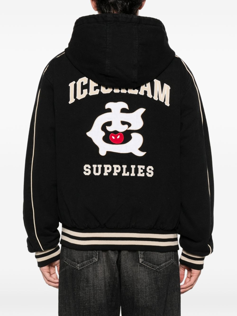 ICECREAM Coats Black Outer: Cotton