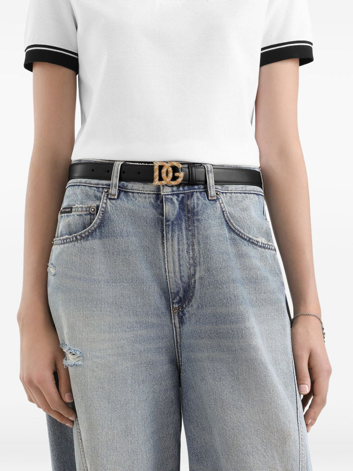 Dolce & Gabbana Belts Black Calfskin