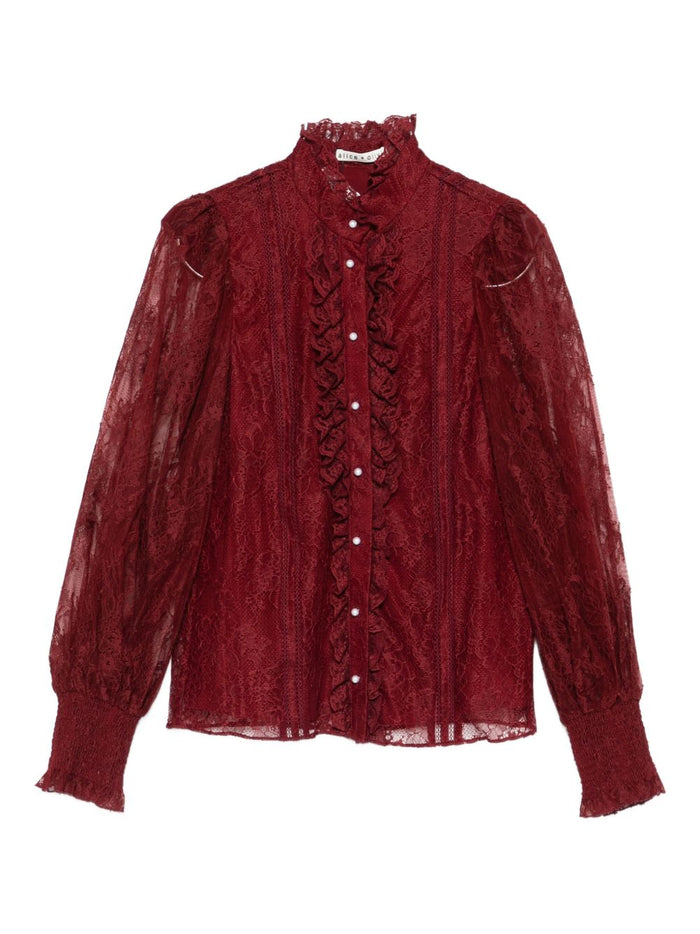 Alice + Olivia Shirts Bordeaux Nylon