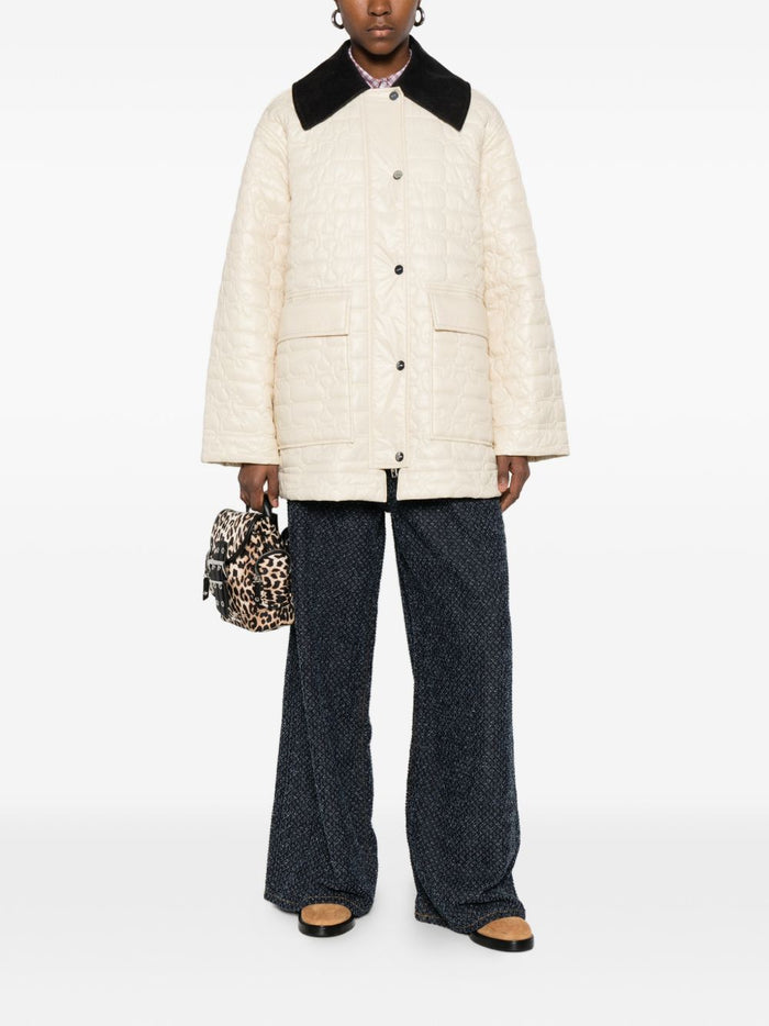 GANNI Jackets Ivory Recycled Polyamide