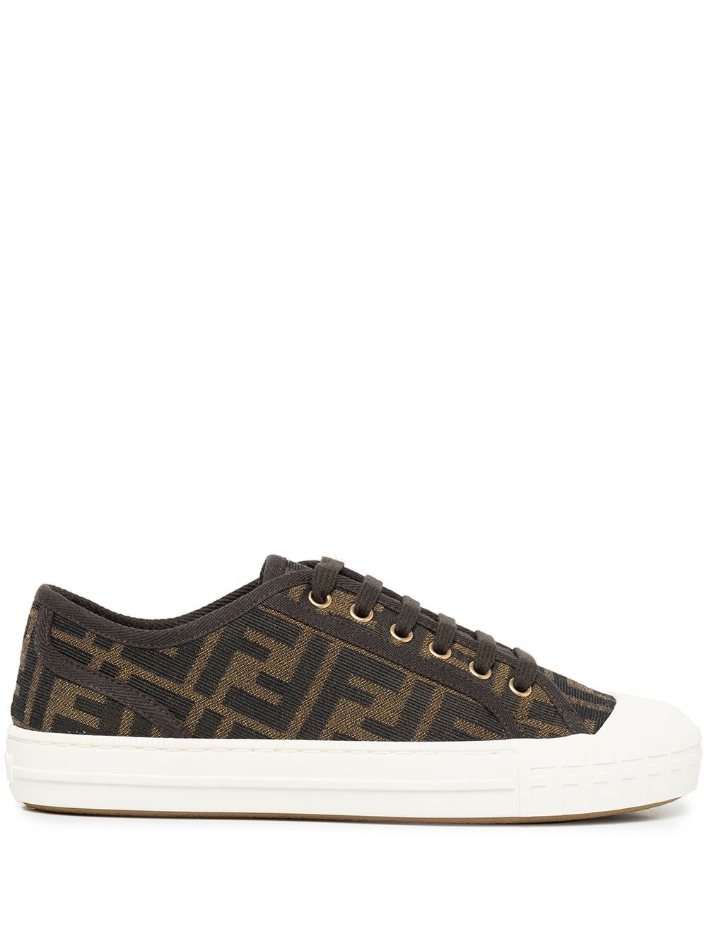 Fendi Sneakers Brown Nylon