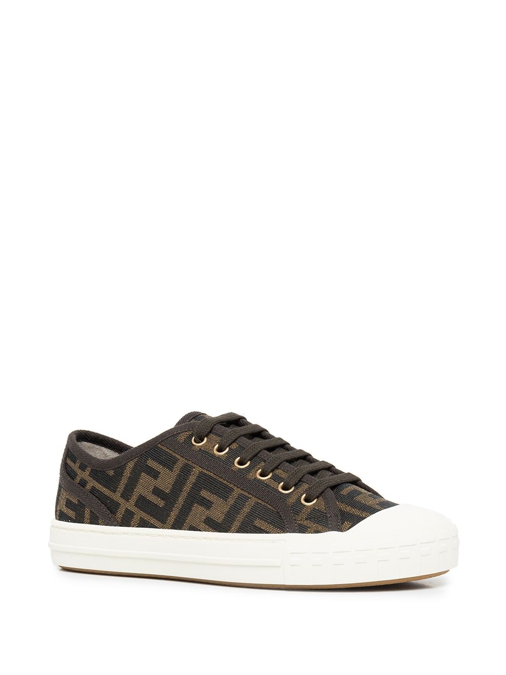 Fendi Sneakers Brown Nylon
