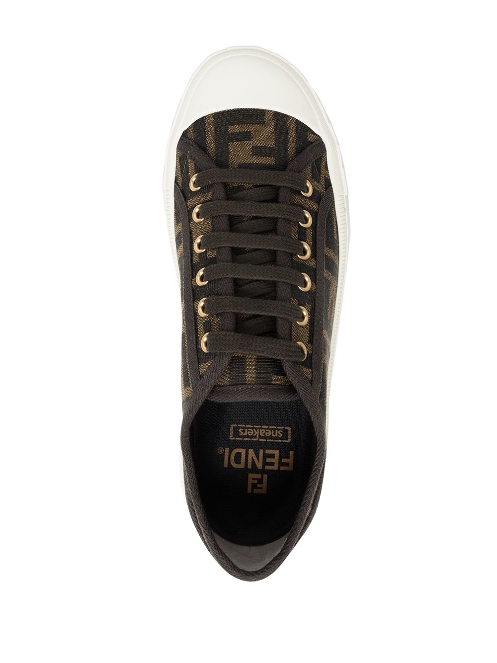 Fendi Sneakers Brown Nylon