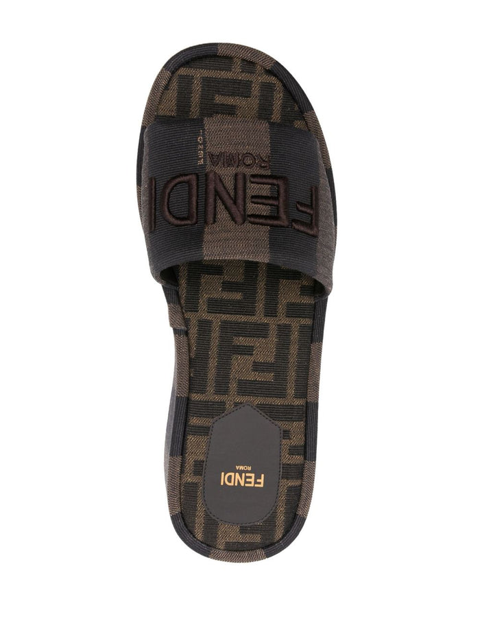 Fendi Sandals Brown Cotton