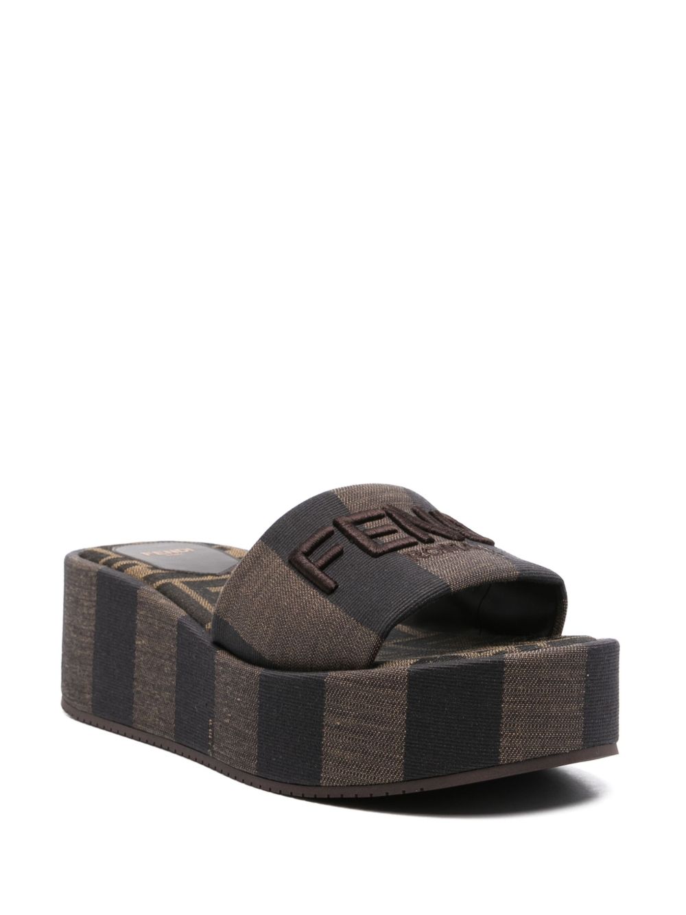 Fendi Sandals Brown Cotton