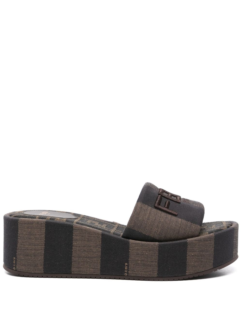 Fendi Sandals Brown Cotton