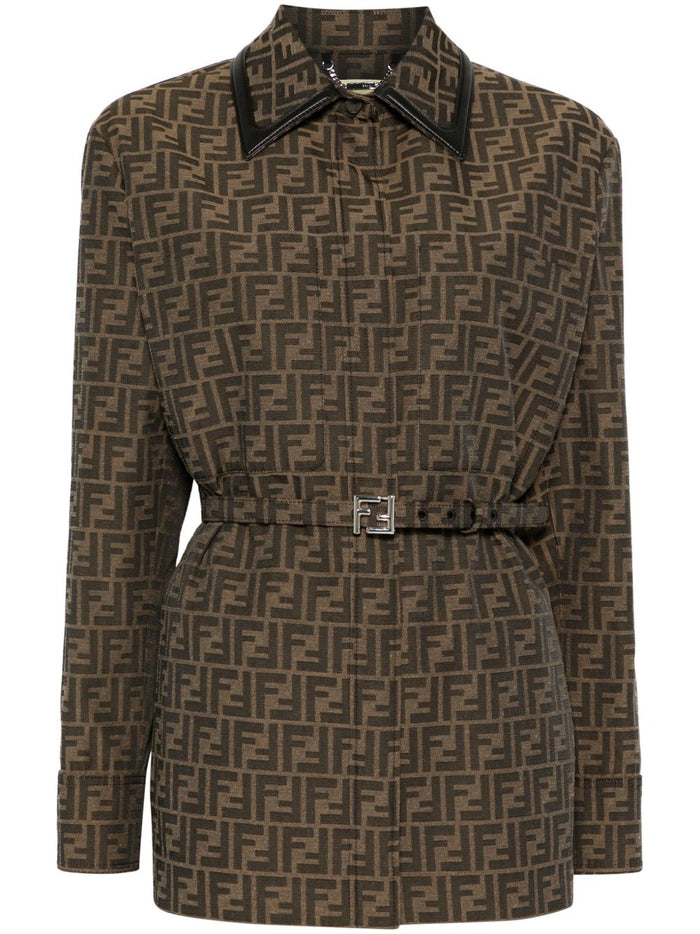 Fendi Jackets Brown Lambskin