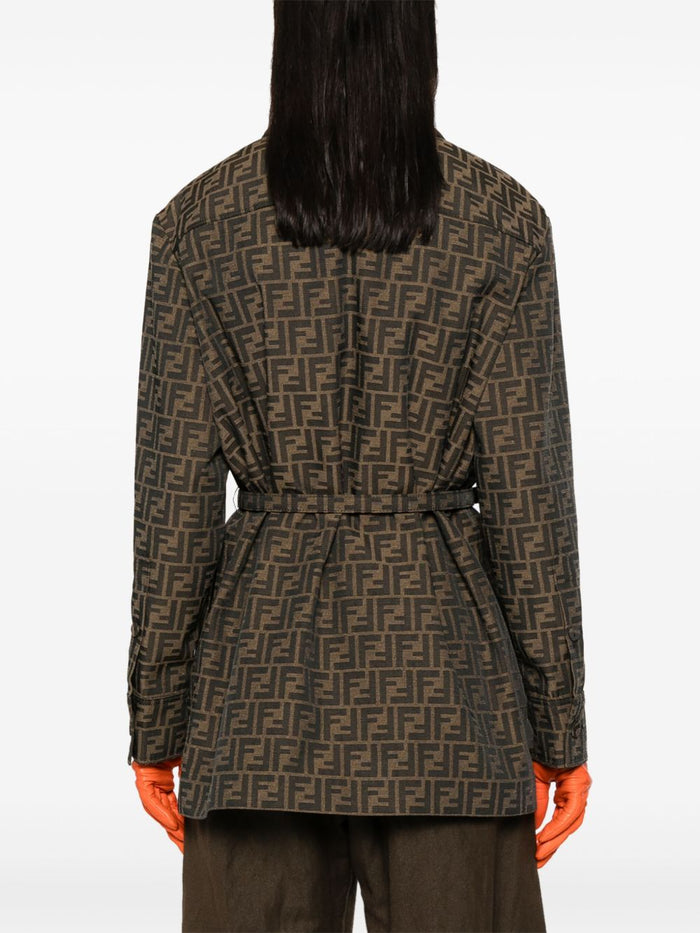 Fendi Jackets Brown Lambskin