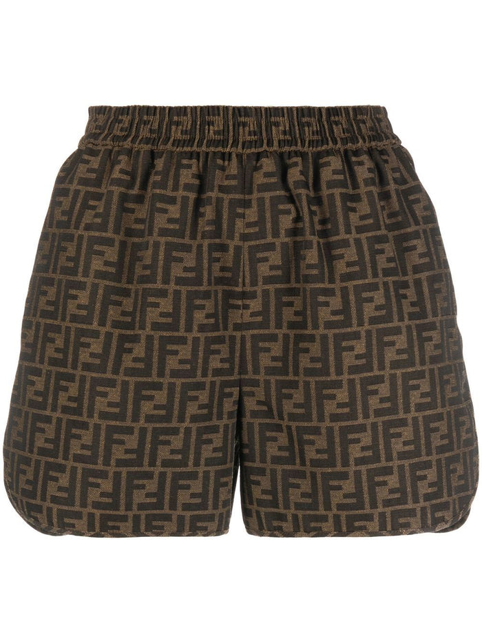 Fendi Shorts Brown Polyester