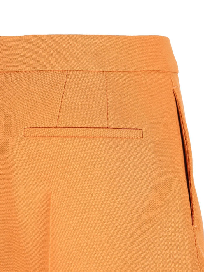 Fendi Shorts Orange Virgin Wool