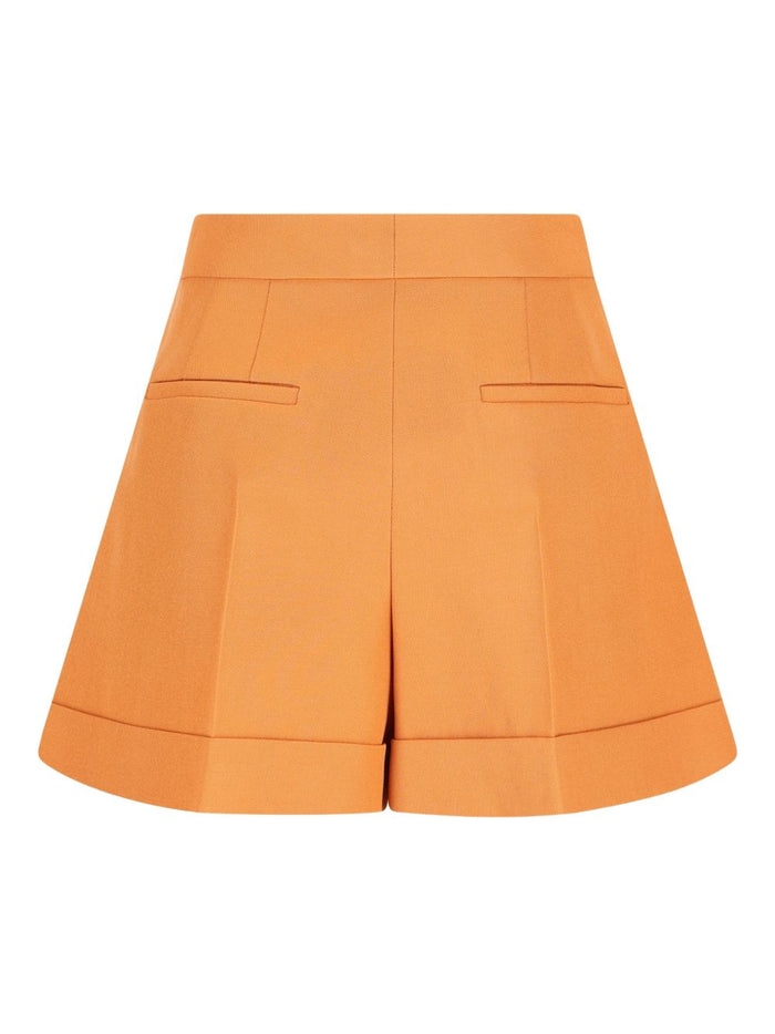 Fendi Shorts Orange Virgin Wool