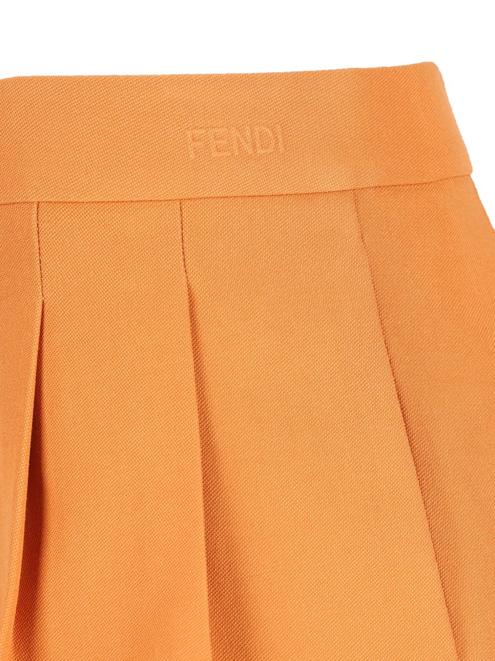 Fendi Shorts Orange Virgin Wool