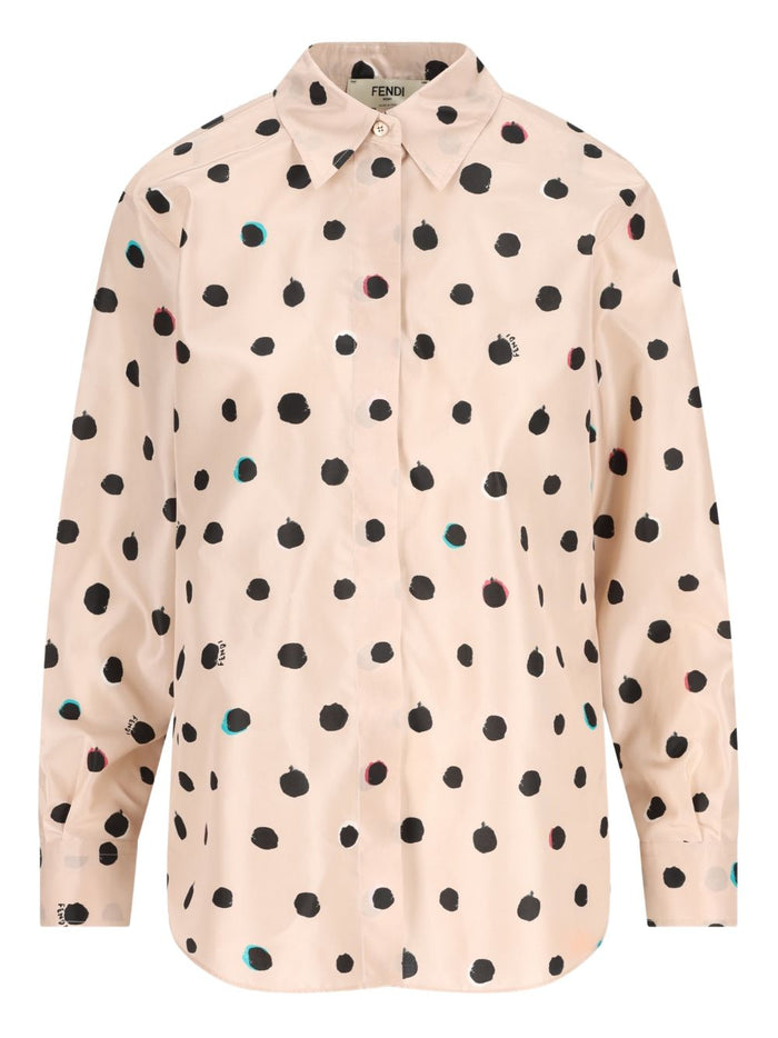 Fendi Shirts White Silk