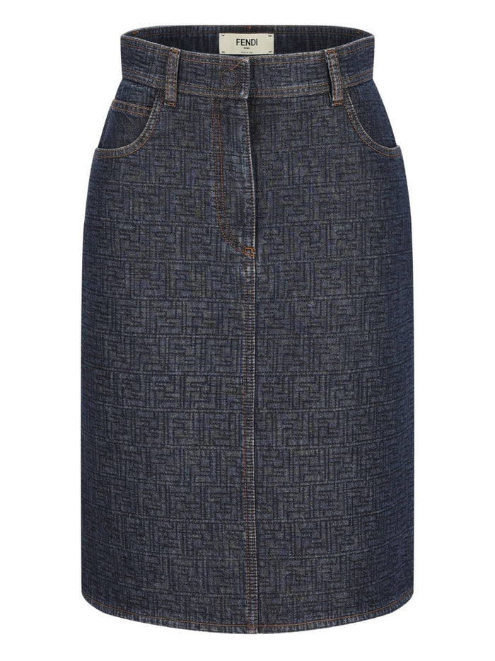 Fendi Skirts Blue Cotton
