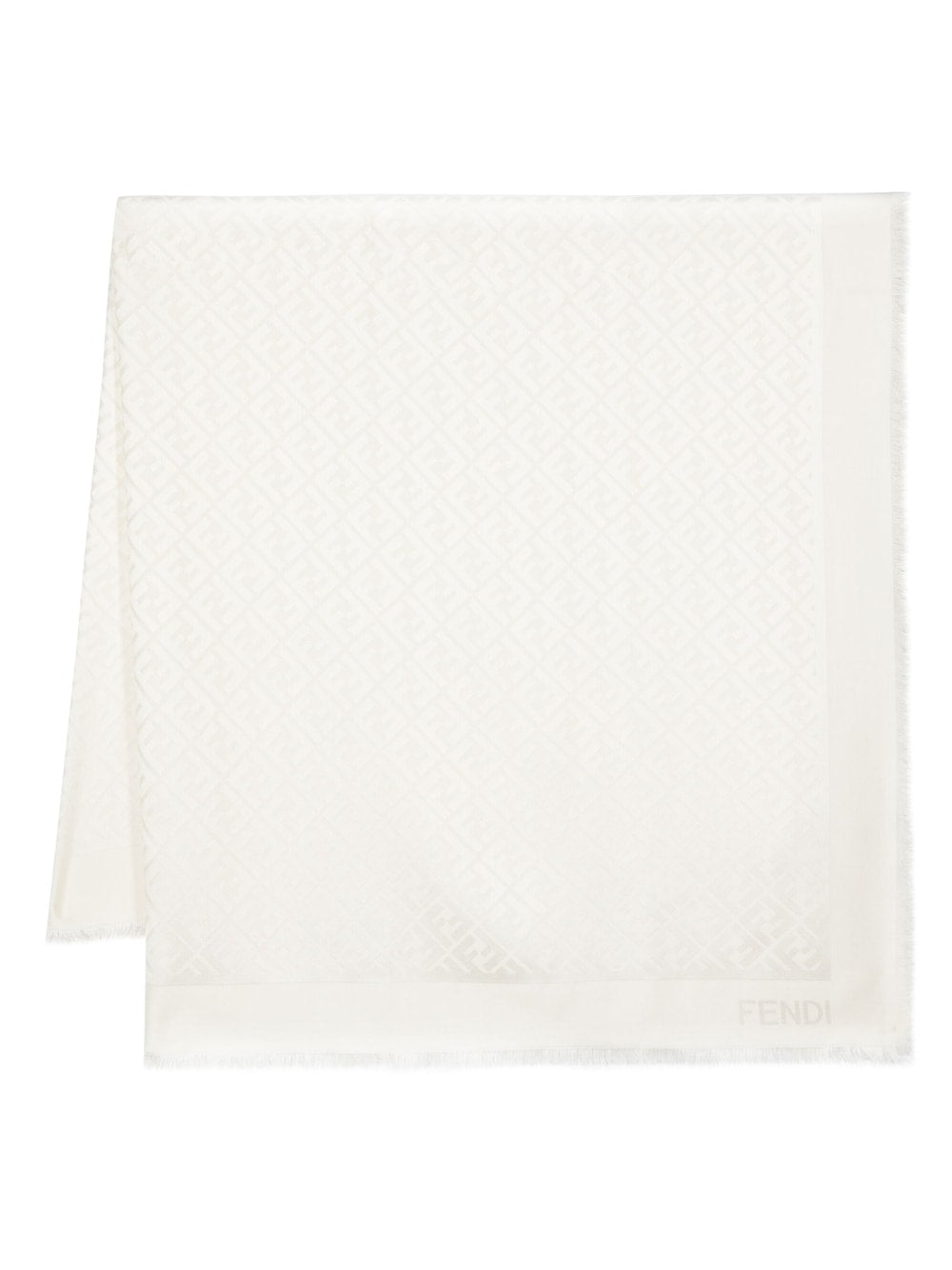Fendi Scarfs Ivory Silk