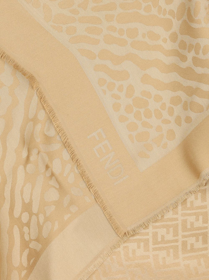 Fendi Scarfs Brown Silk
