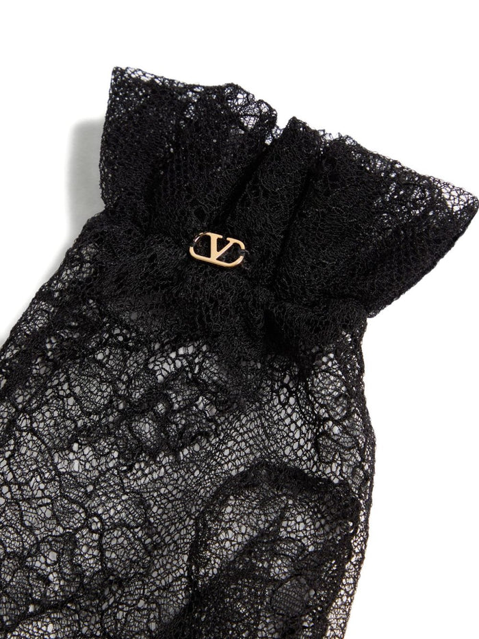 Valentino Garavani Gloves Black Viscose