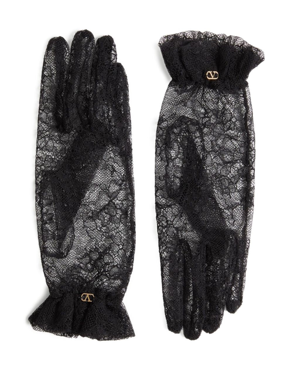 Valentino Garavani Gloves Black Viscose