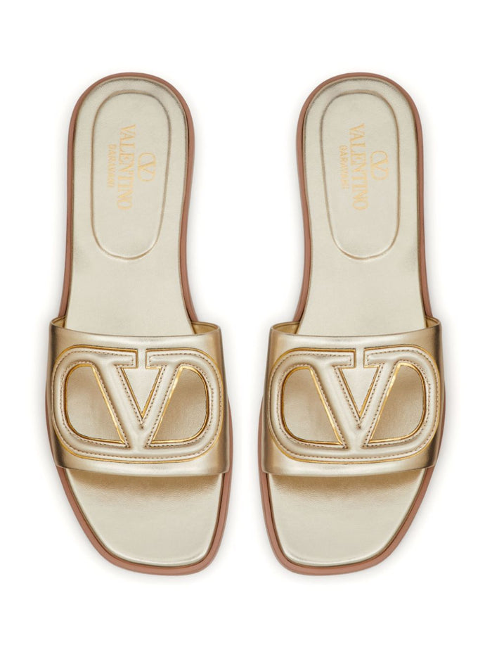 Valentino Garavani Sandals Grey Calf Leather