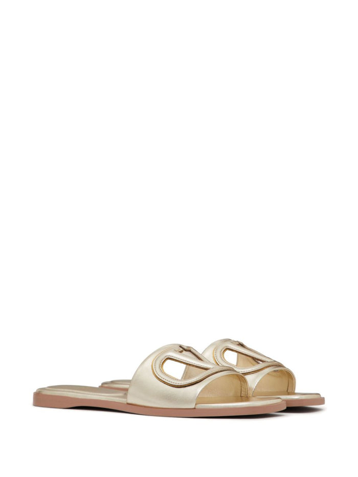 Valentino Garavani Sandals Grey Calf Leather