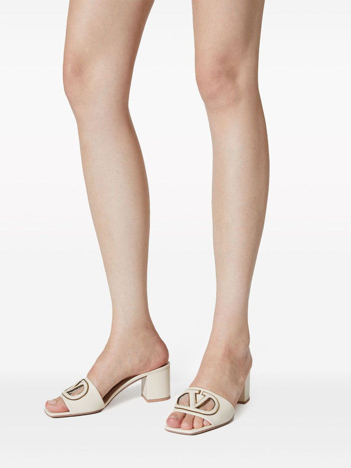 Valentino Garavani Sandals Ivory Calf Leather
