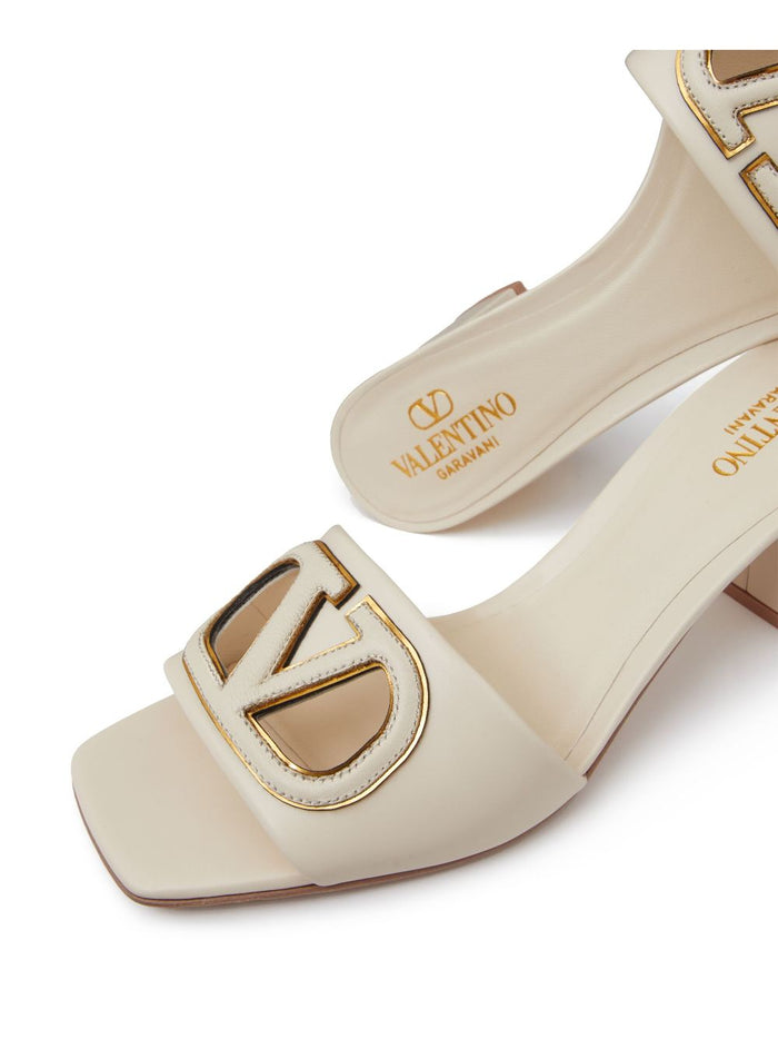 Valentino Garavani Sandals Ivory Calf Leather