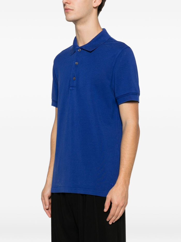 Tom Ford T-shirts and Polos Blue Lyocell - Cotton