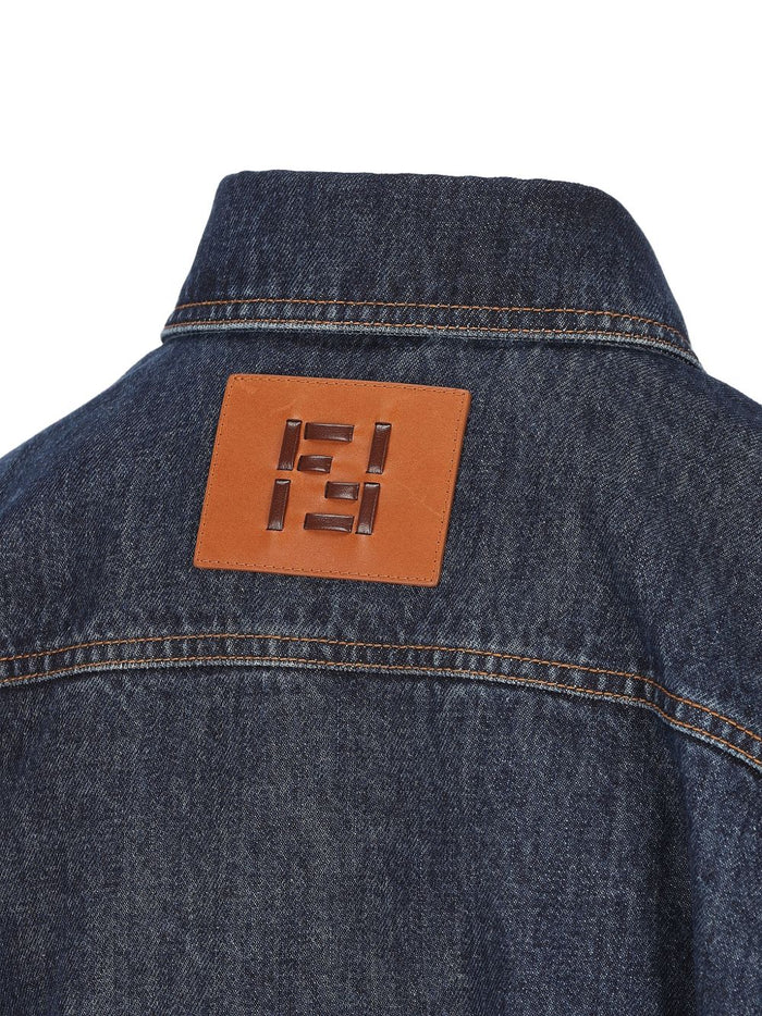 Fendi Coats Blue Cotton