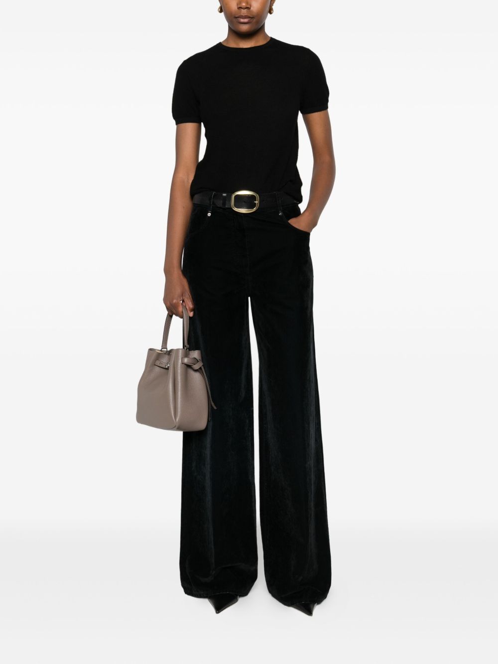 LISA YANG T-shirts and Polos Black Cashmere