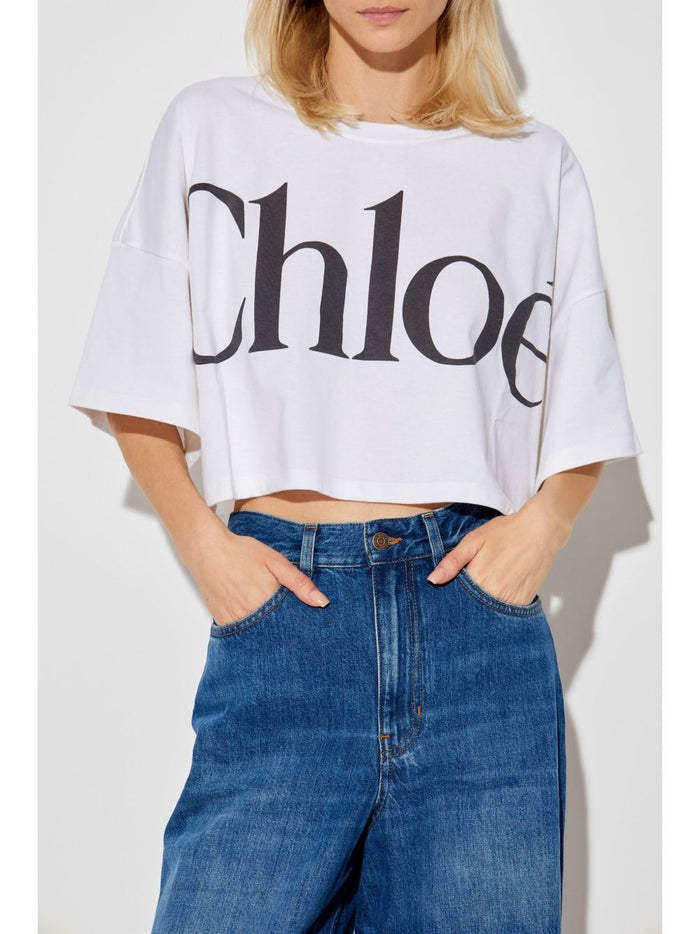 Chloè T-shirts and Polos White Outer Shell: Cotton