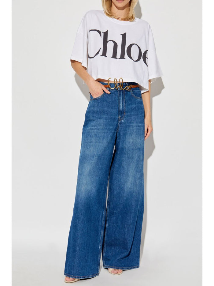 Chloè T-shirts and Polos White Outer Shell: Cotton