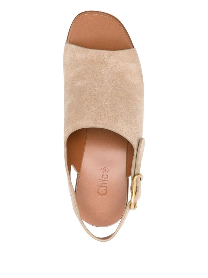 Chloè Sandals Beige Calf Leather