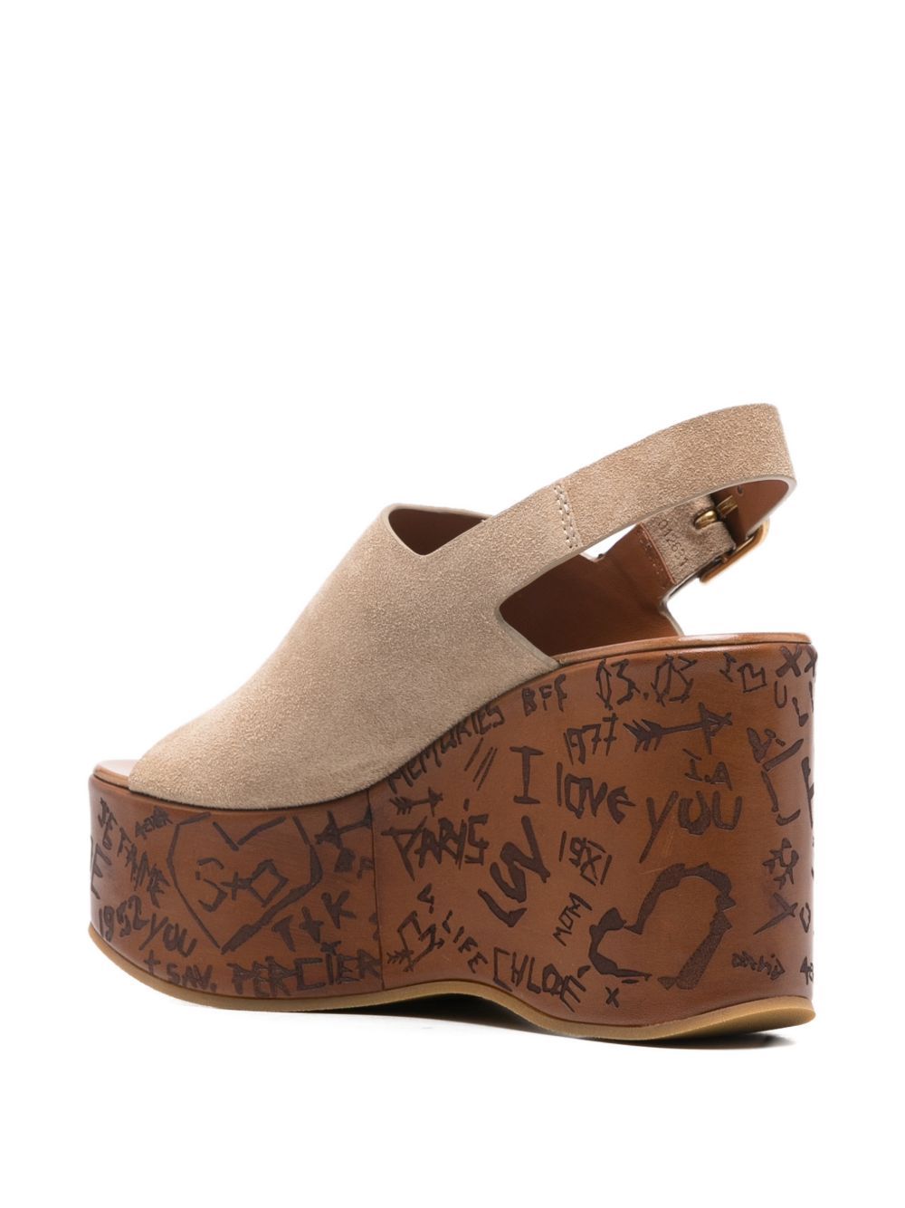 Chloè Sandals Beige Calf Leather