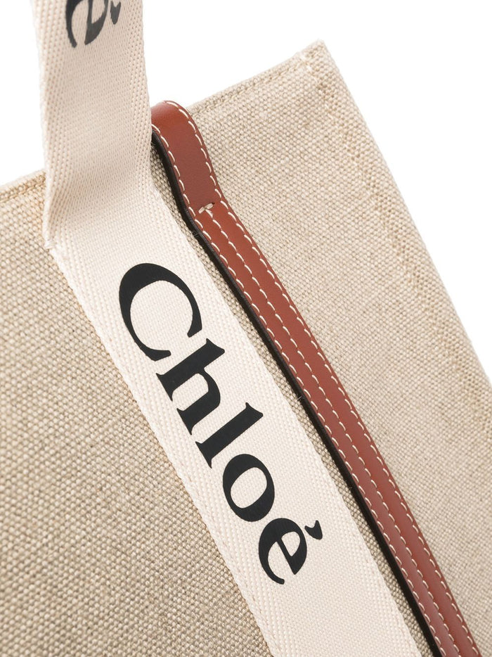 Chloè Bags Leather Brown Linen