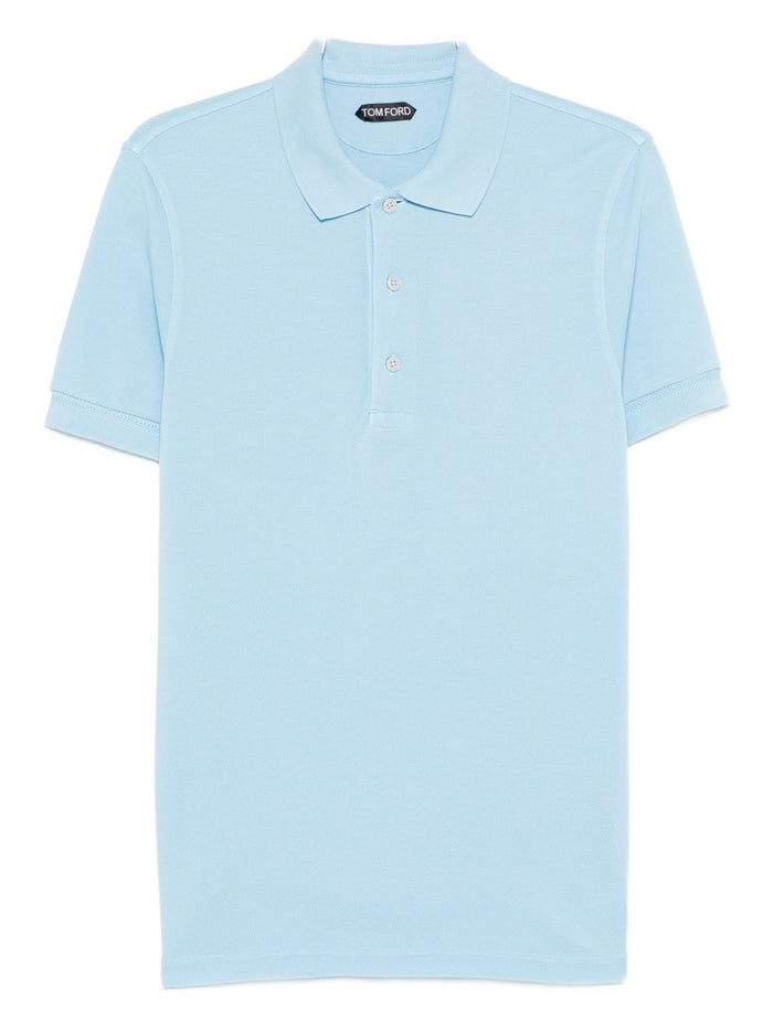 Tom Ford T-shirts and Polos Clear Blue Lyocell - Cotton
