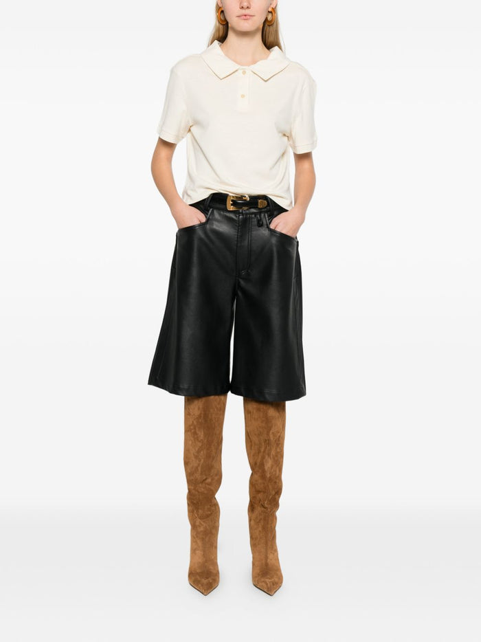 KHAITE T-shirts and Polos Beige Silk
