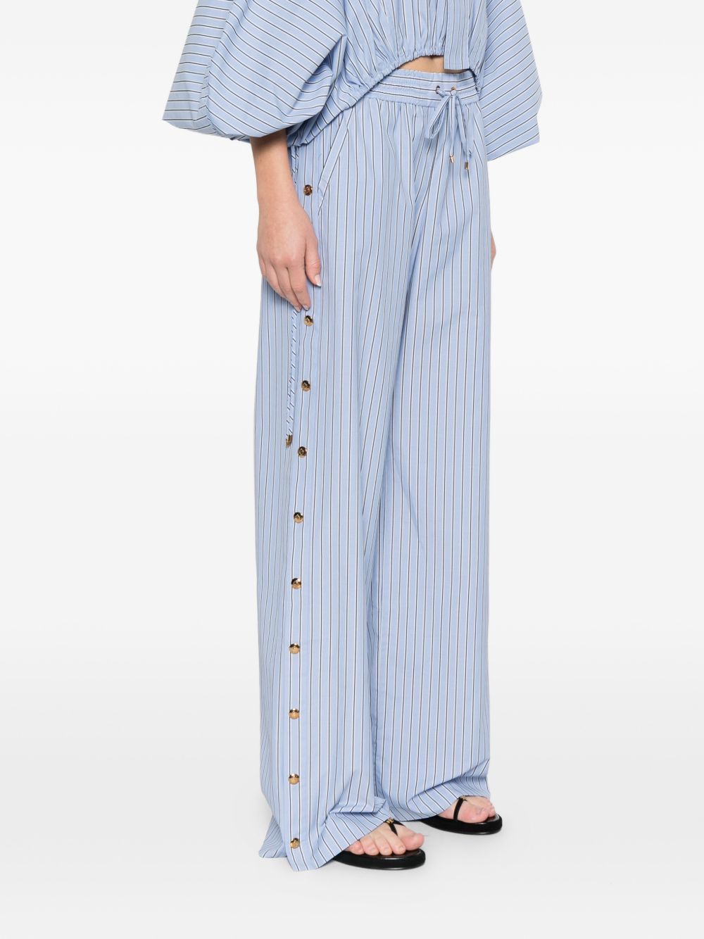 Zimmermann Trousers Clear Blue Polyester Cotton