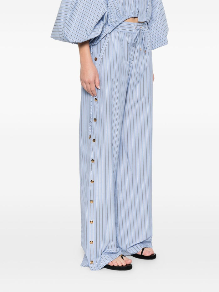 Zimmermann Trousers Clear Blue Polyester Cotton