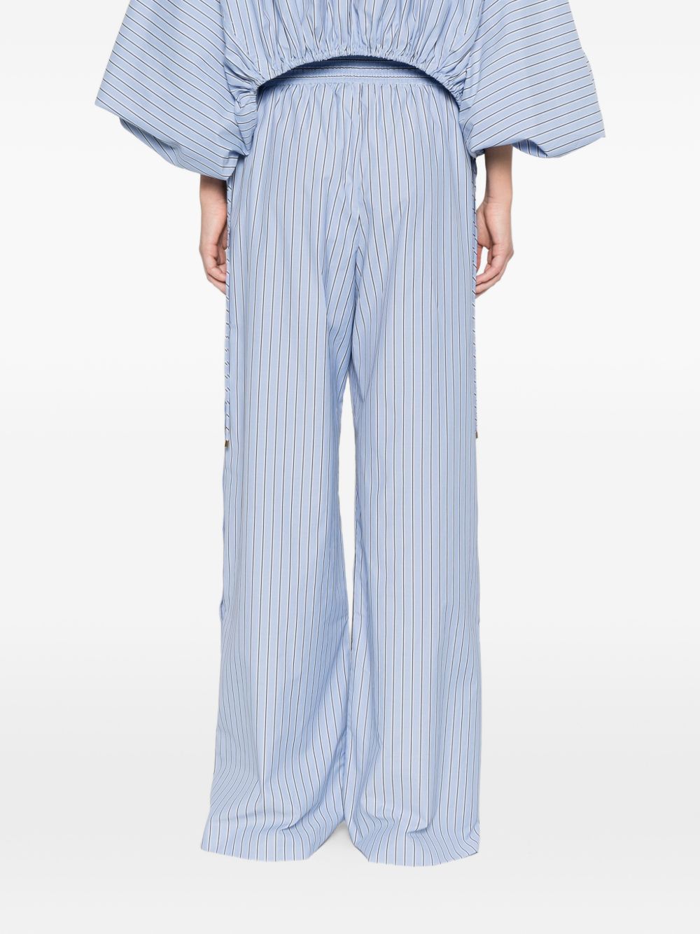 Zimmermann Trousers Clear Blue Polyester Cotton