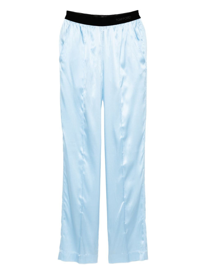 Tom Ford Trousers Clear Blue Silk