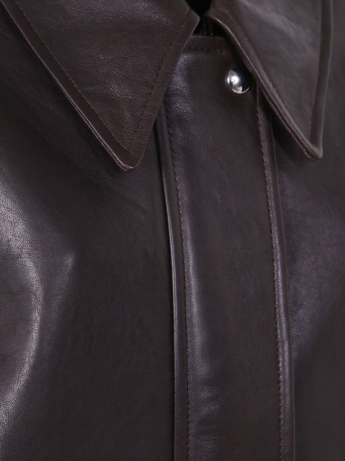 Khaite Jackets Brown Lambskin