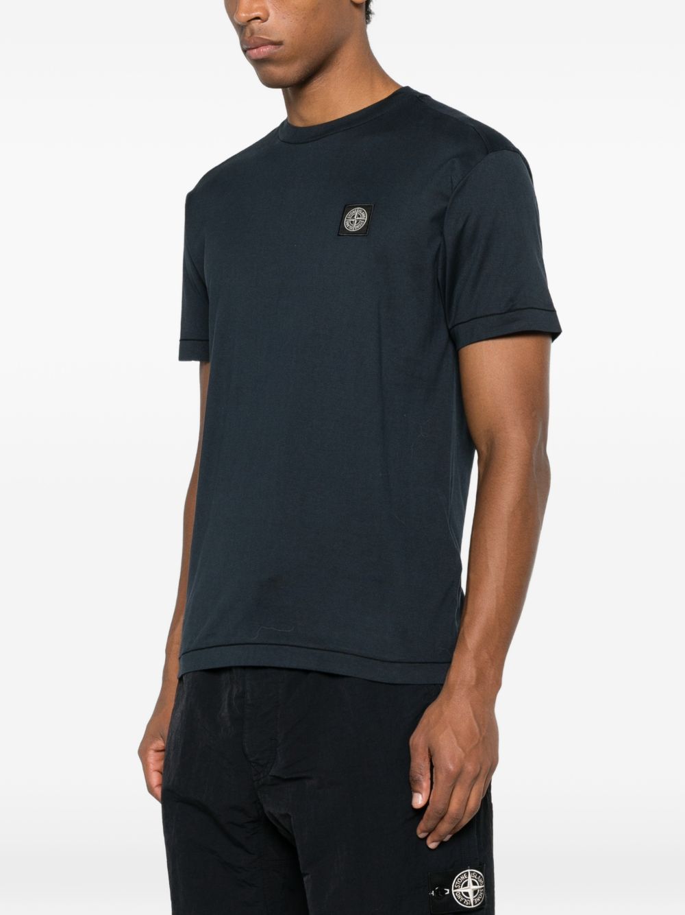 Stone Island T-Shirts And Polos Blue Cotone