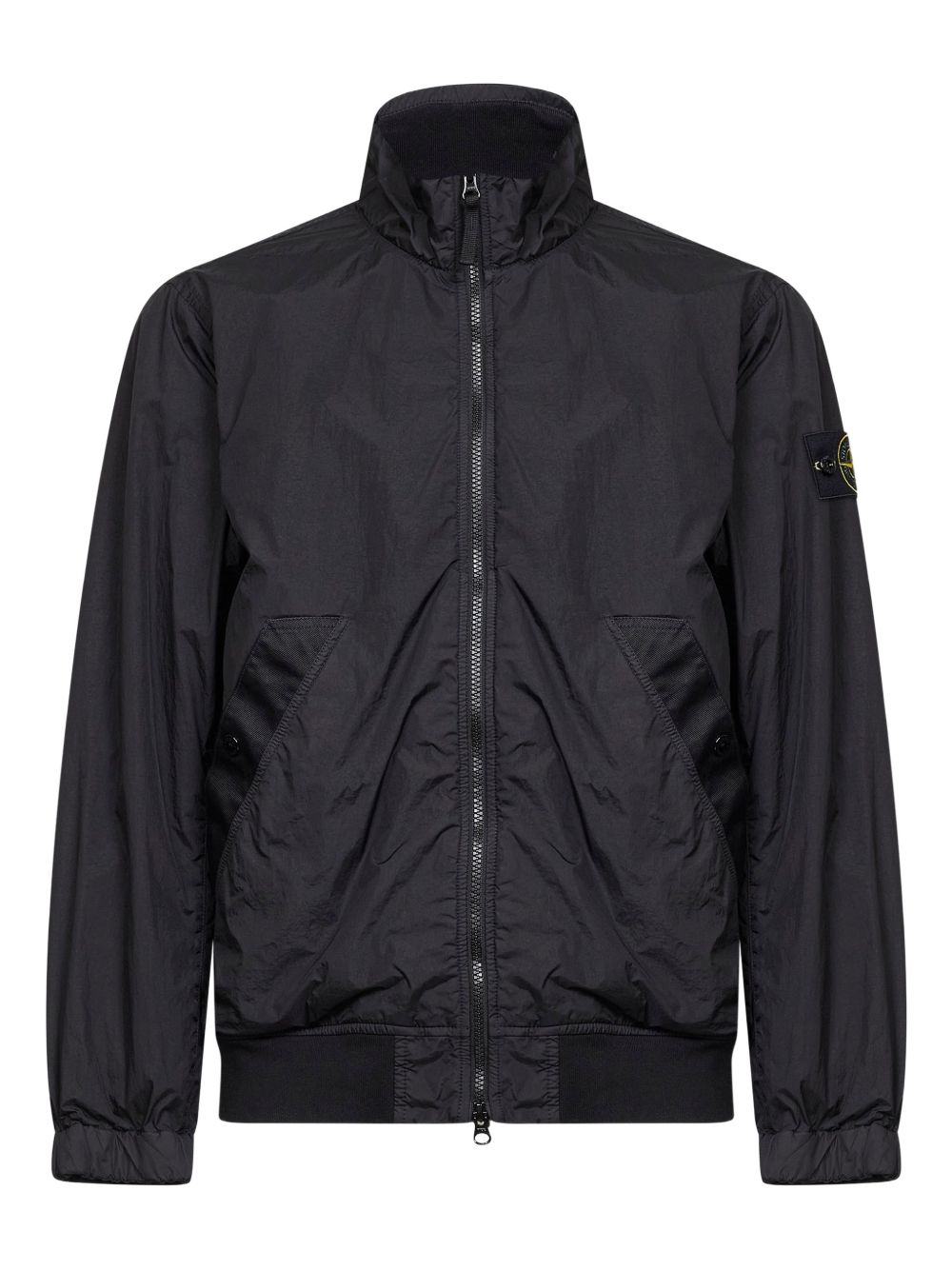 Stone Island Jackets Black Resina Poliuretanica