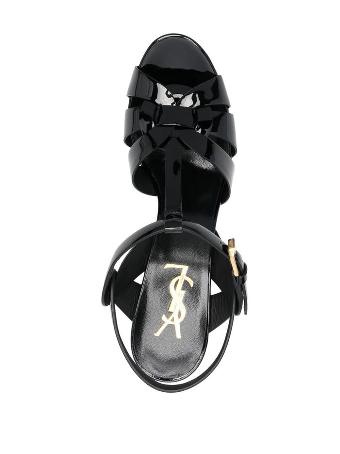 Saint Laurent Sandals Black Calf Leather