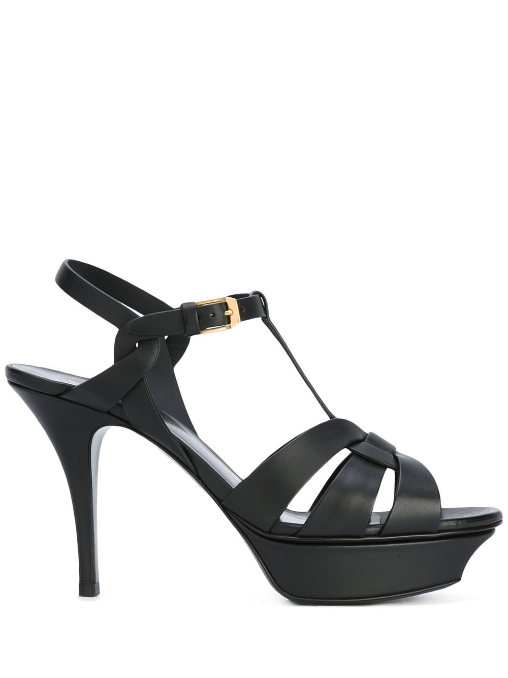 Saint Laurent Sandals Black Calf Leather
