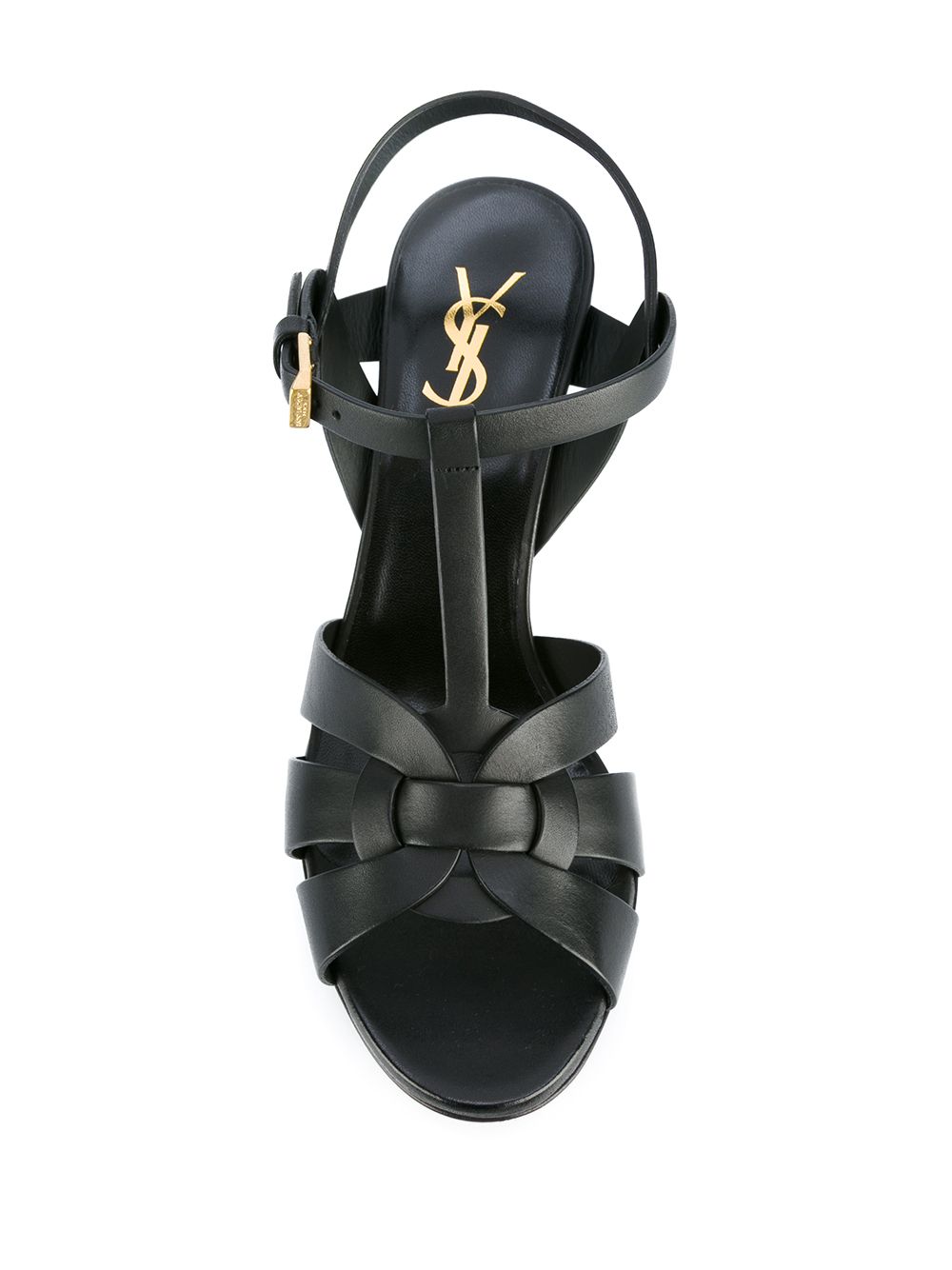 Saint Laurent Sandals Black Calf Leather