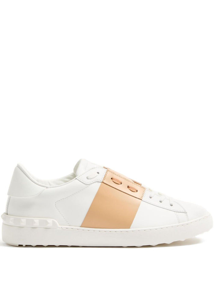 Valentino Garavani Sneakers Beige Calf Leather