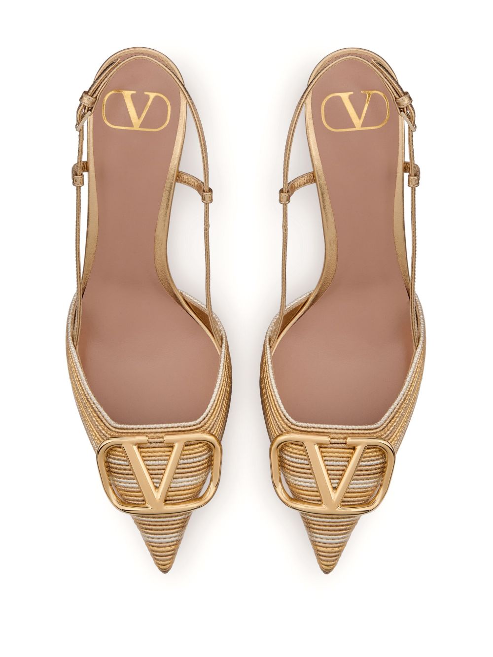 Valentino Garavani With Heel Golden Cotton
