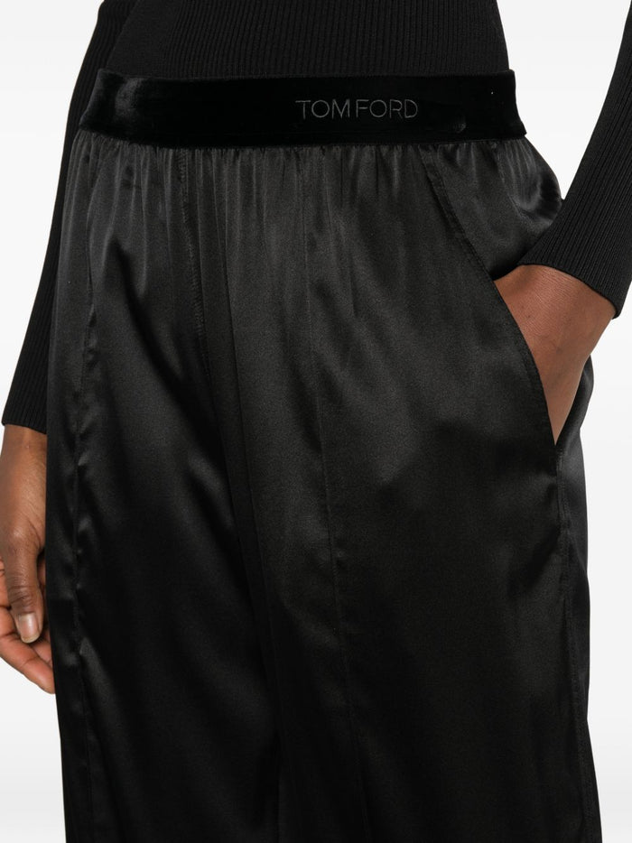 Tom Ford Trousers Black Silk