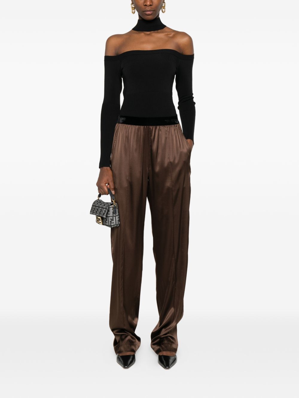 Tom Ford Trousers Brown Silk